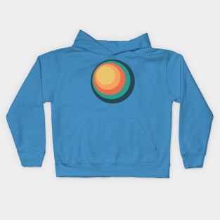 Circle Vintage Rainbow Kids Hoodie